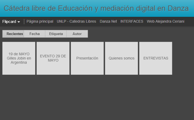 Cátedra libre Educación y mediación digital en Danza Cátedra libre Educación y mediación digital en Danza