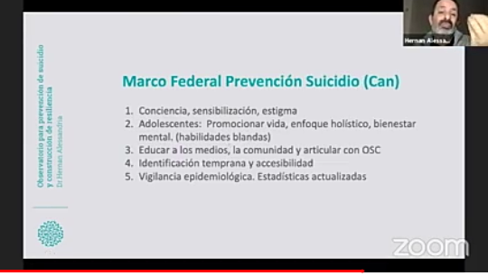 Se presentó el Observatorio para la Prevención del Suicidio y Construcción de Resiliencia 