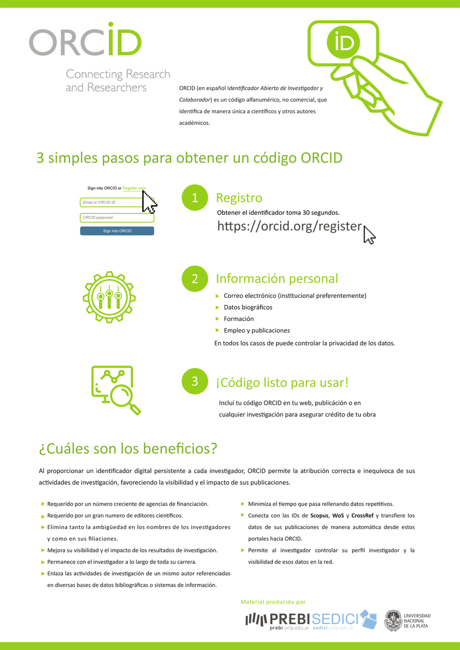 Cómo crear un perfil en ORCID