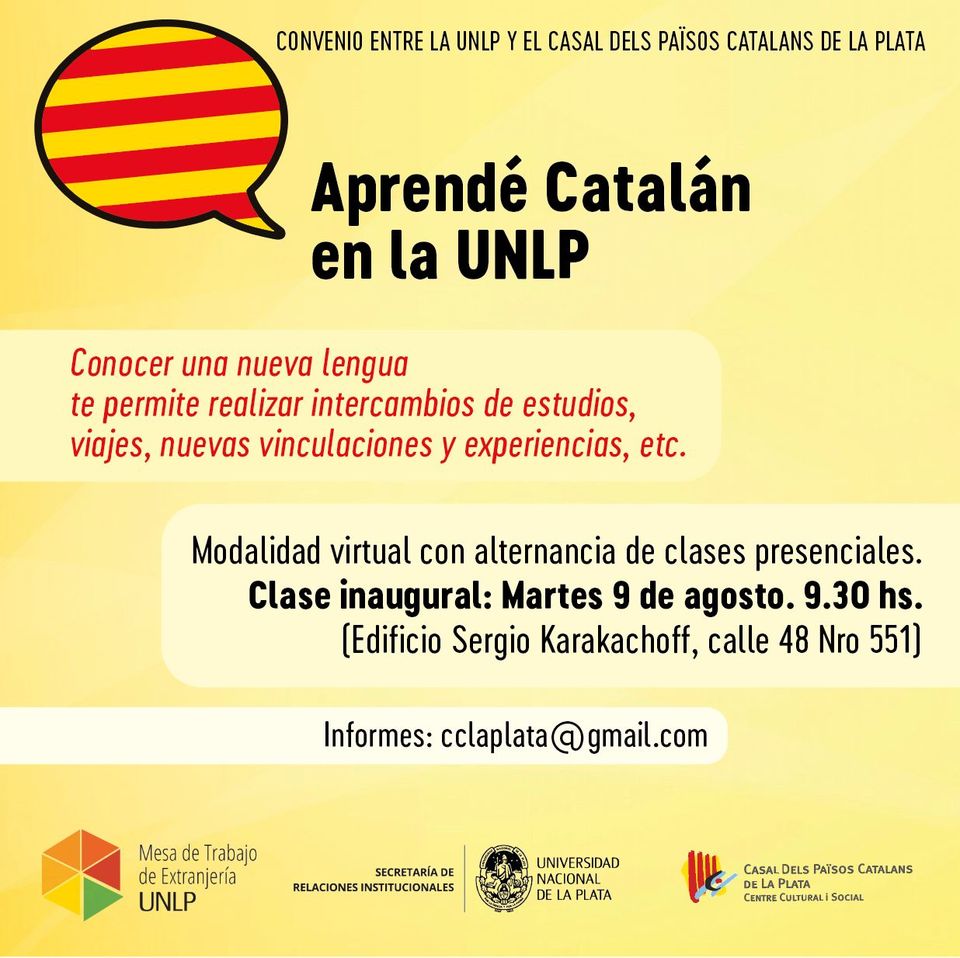 Se dictarán clases gratuitas de catalán en la UNLP