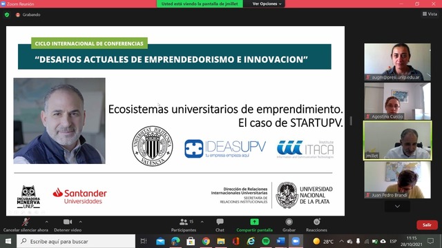 Tercer encuentro del ciclo internacional de conferencias “Desafíos actuales de emprendedorismo e innovación”