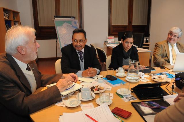 Javier Díaz recibió a la delegación ecuatoriana 