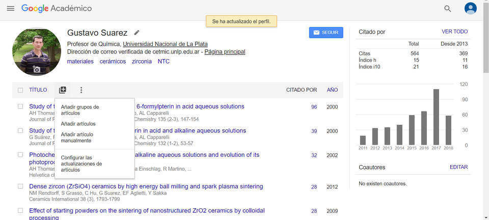 Configuración avanzada de Google Scholar