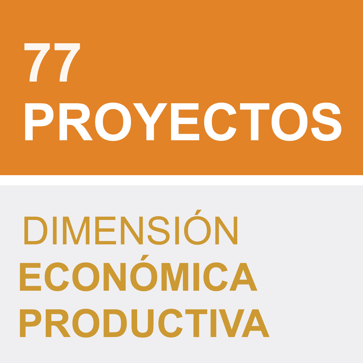 Dimensión Económica Productiva. 77 Proyectos 