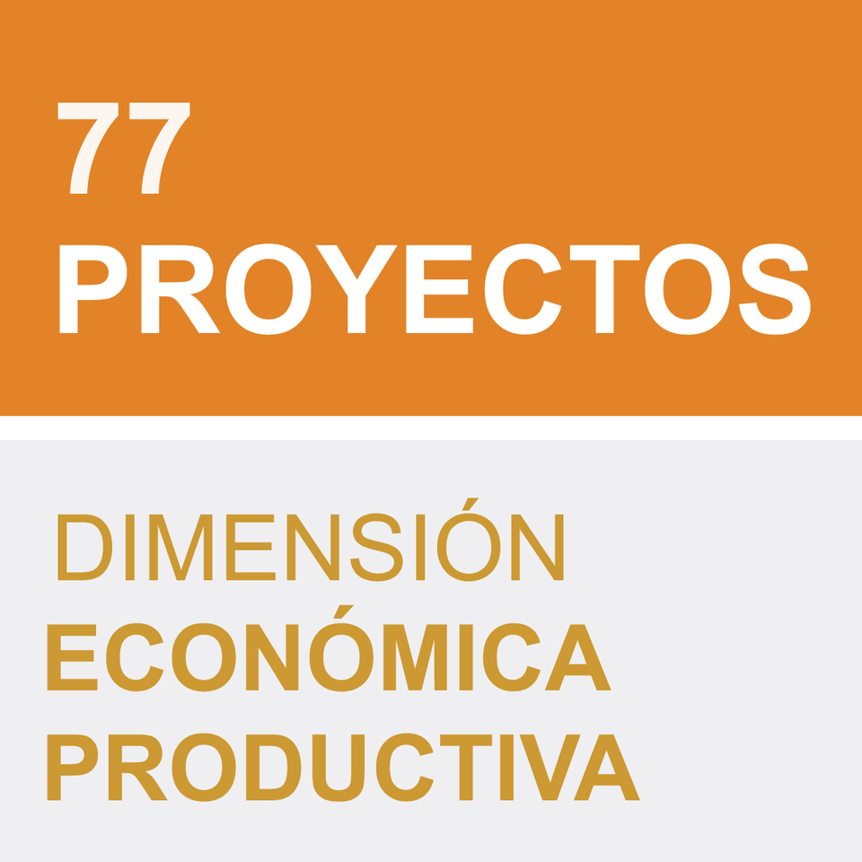 Dimensión Económica Productiva. 77 Proyectos 