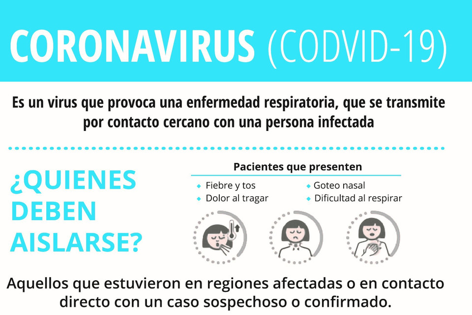 Recomendaciones para evitar el avance del virus COVID-19