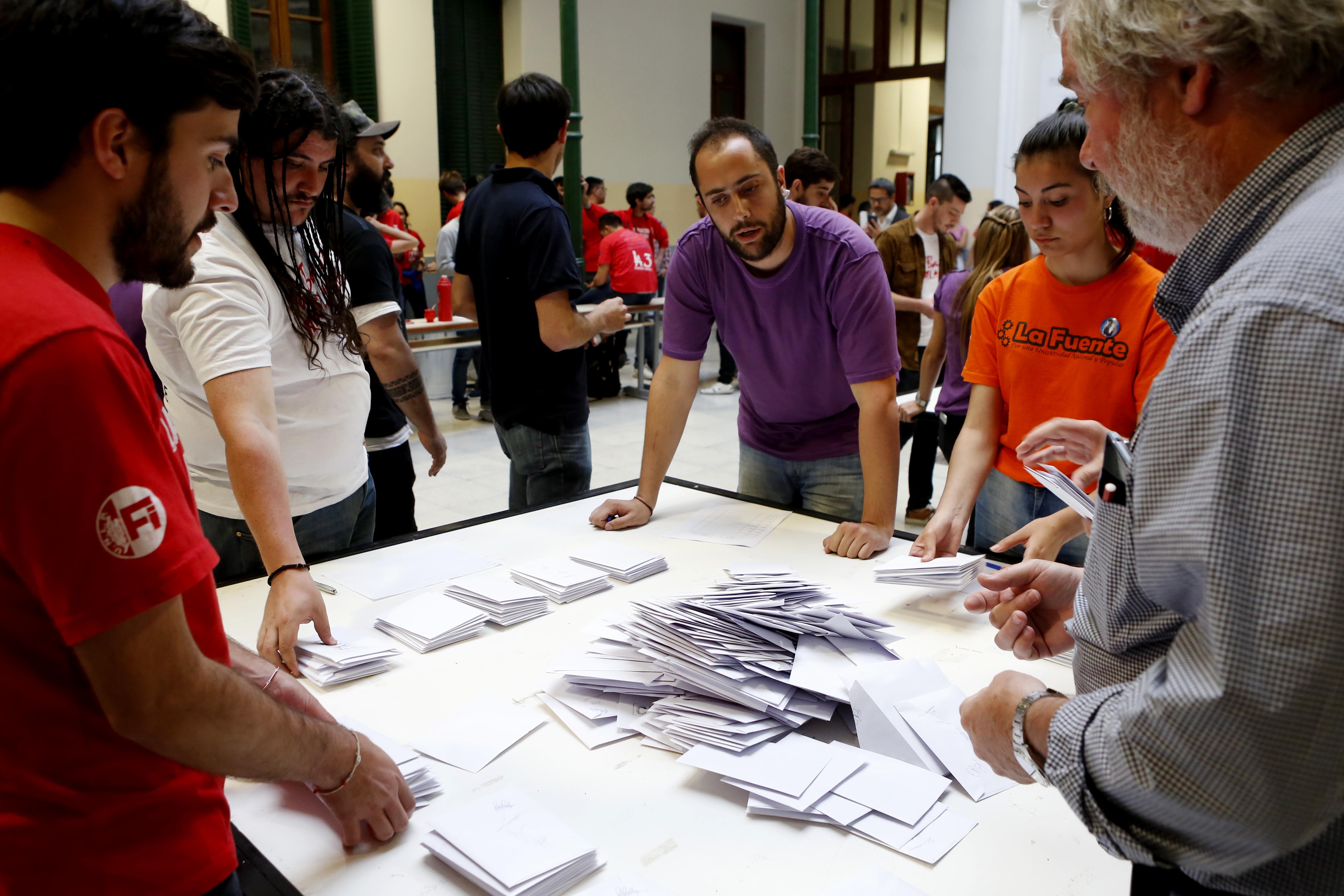 Resultado de la elección del claustro de estudiantes 