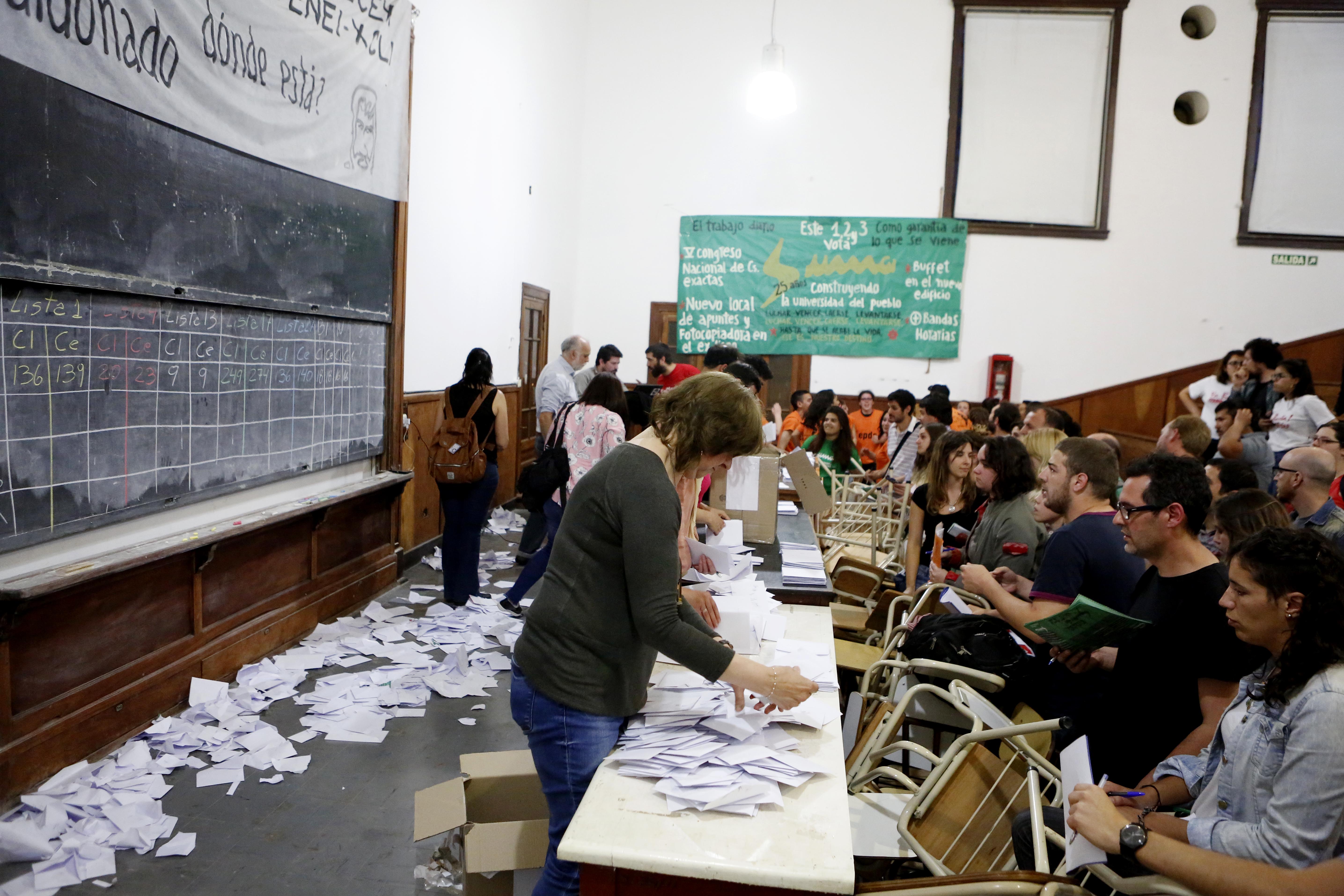 Resultado de la elección del claustro de estudiantes 